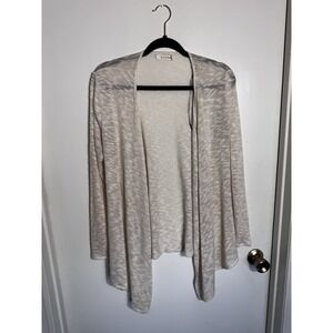 Volcom Women's Go Go Go Wrap Cardigan Sweater Cream Knit Open Front Size S Boho